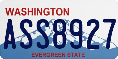 WA license plate ASS8927