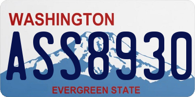 WA license plate ASS8930