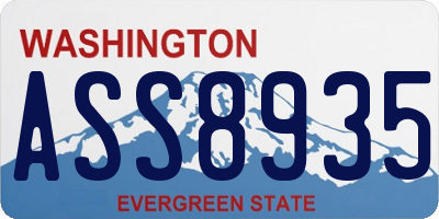 WA license plate ASS8935
