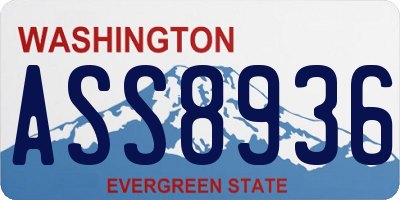 WA license plate ASS8936
