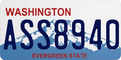 WA license plate ASS8940