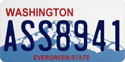 WA license plate ASS8941