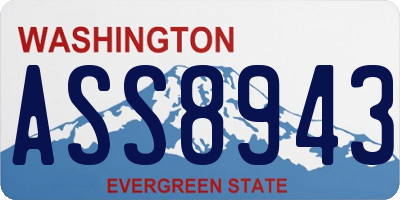 WA license plate ASS8943