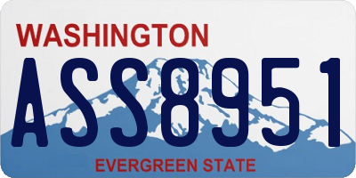 WA license plate ASS8951