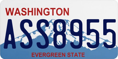WA license plate ASS8955