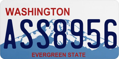 WA license plate ASS8956
