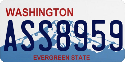 WA license plate ASS8959