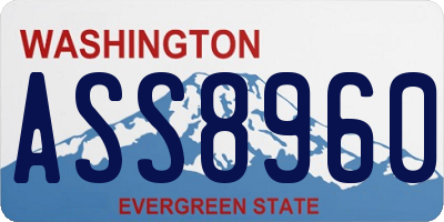 WA license plate ASS8960