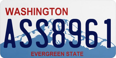 WA license plate ASS8961