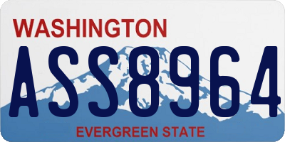 WA license plate ASS8964