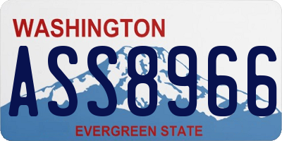 WA license plate ASS8966