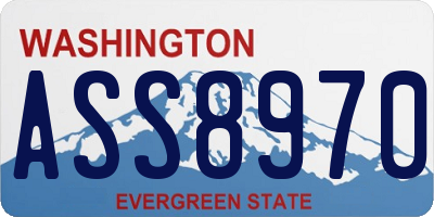WA license plate ASS8970