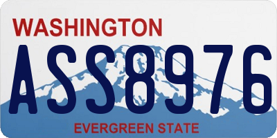 WA license plate ASS8976