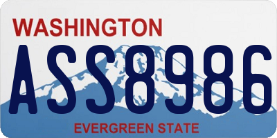 WA license plate ASS8986