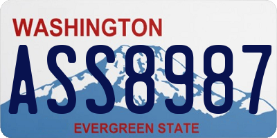 WA license plate ASS8987