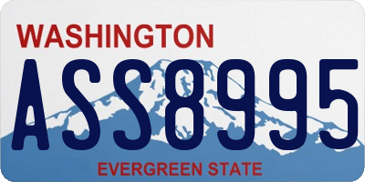 WA license plate ASS8995