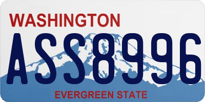 WA license plate ASS8996
