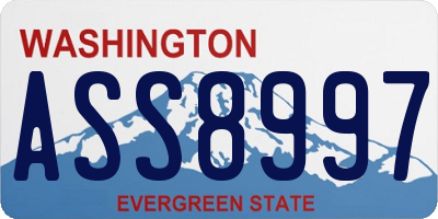 WA license plate ASS8997