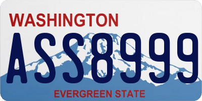 WA license plate ASS8999