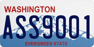 WA license plate ASS9001