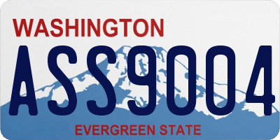 WA license plate ASS9004