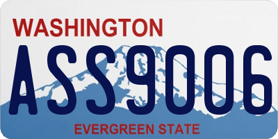 WA license plate ASS9006