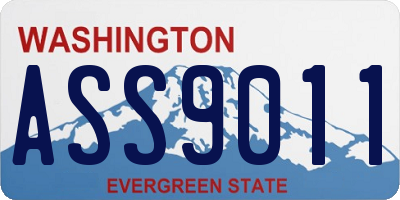 WA license plate ASS9011