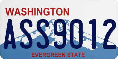 WA license plate ASS9012