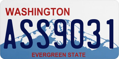WA license plate ASS9031