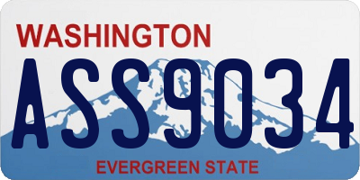 WA license plate ASS9034