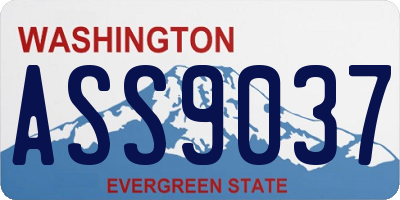 WA license plate ASS9037