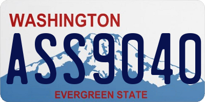WA license plate ASS9040