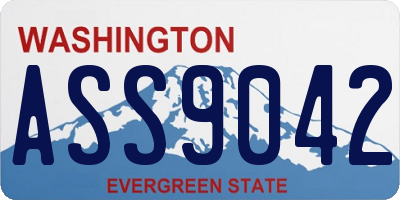 WA license plate ASS9042