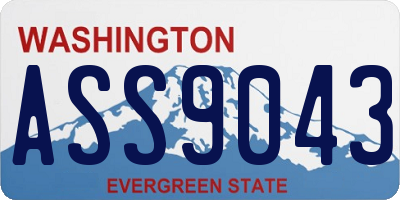 WA license plate ASS9043