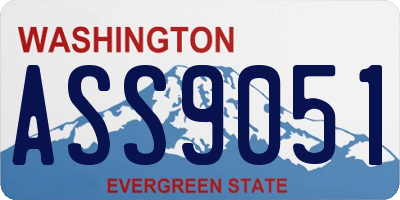 WA license plate ASS9051