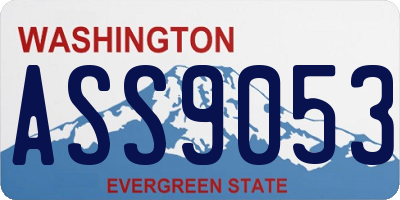 WA license plate ASS9053