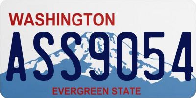 WA license plate ASS9054
