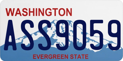 WA license plate ASS9059