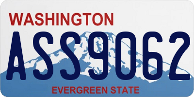 WA license plate ASS9062