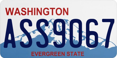 WA license plate ASS9067