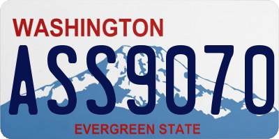 WA license plate ASS9070