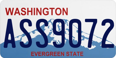 WA license plate ASS9072