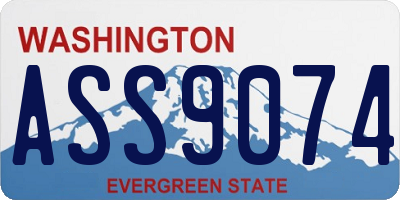 WA license plate ASS9074