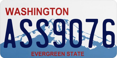 WA license plate ASS9076