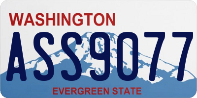 WA license plate ASS9077