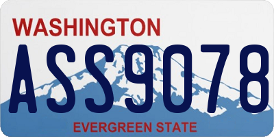 WA license plate ASS9078