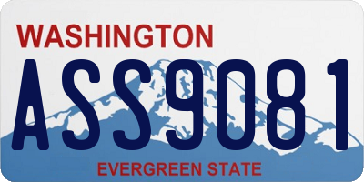 WA license plate ASS9081