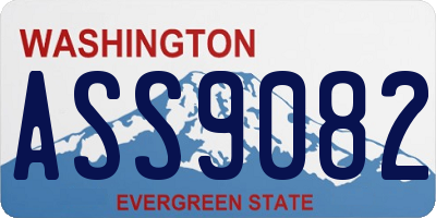 WA license plate ASS9082