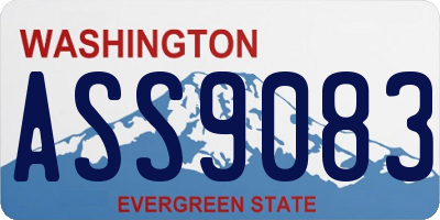 WA license plate ASS9083