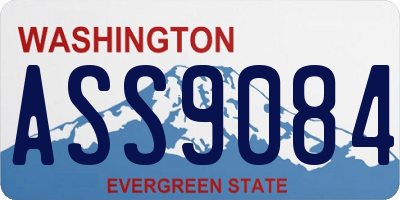 WA license plate ASS9084